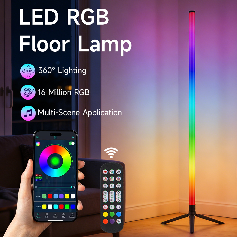Smart Home Living Room - Smart LED Floor Lamp RGB Remote