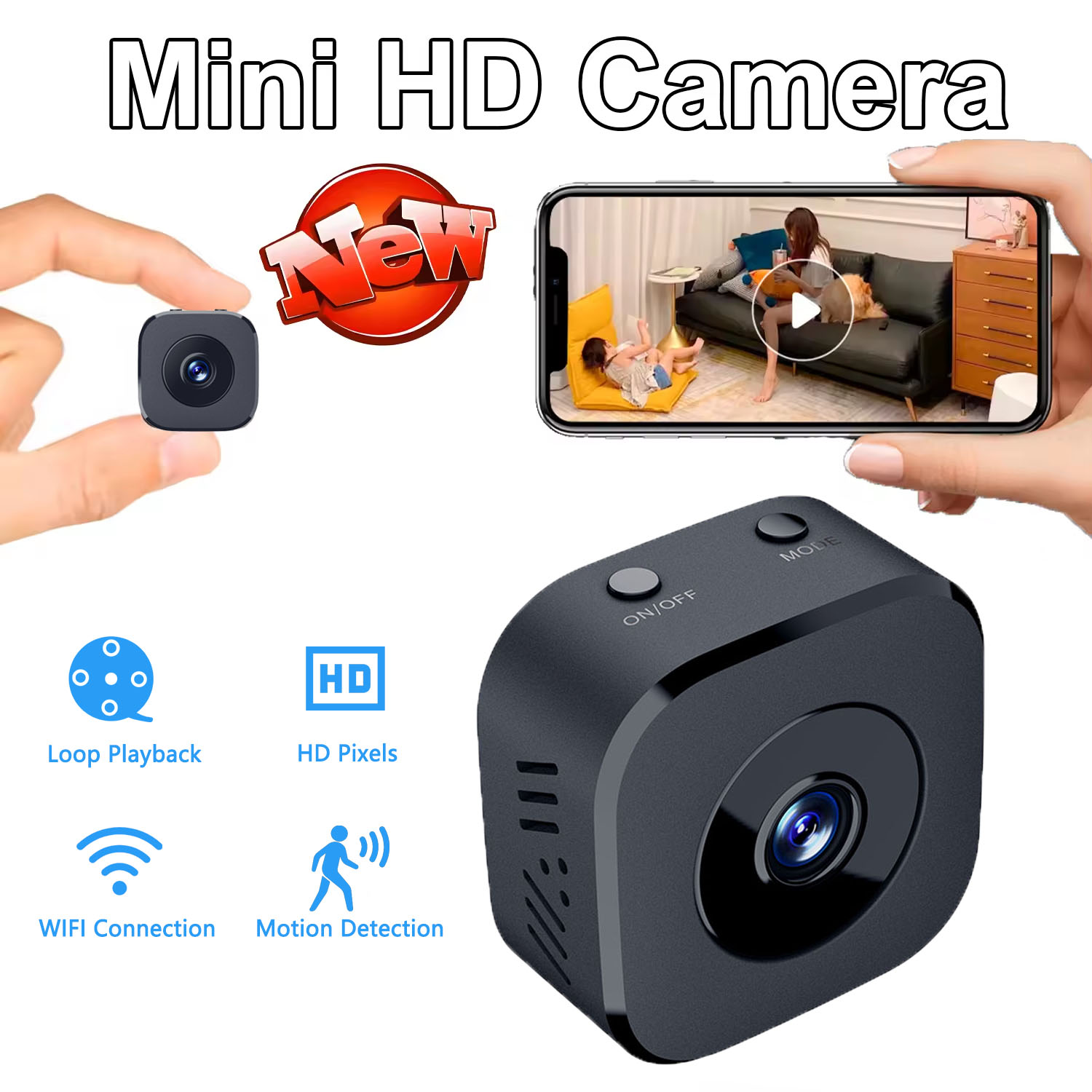 Smart Home Simple - Security Camera 4K Mini Full Color