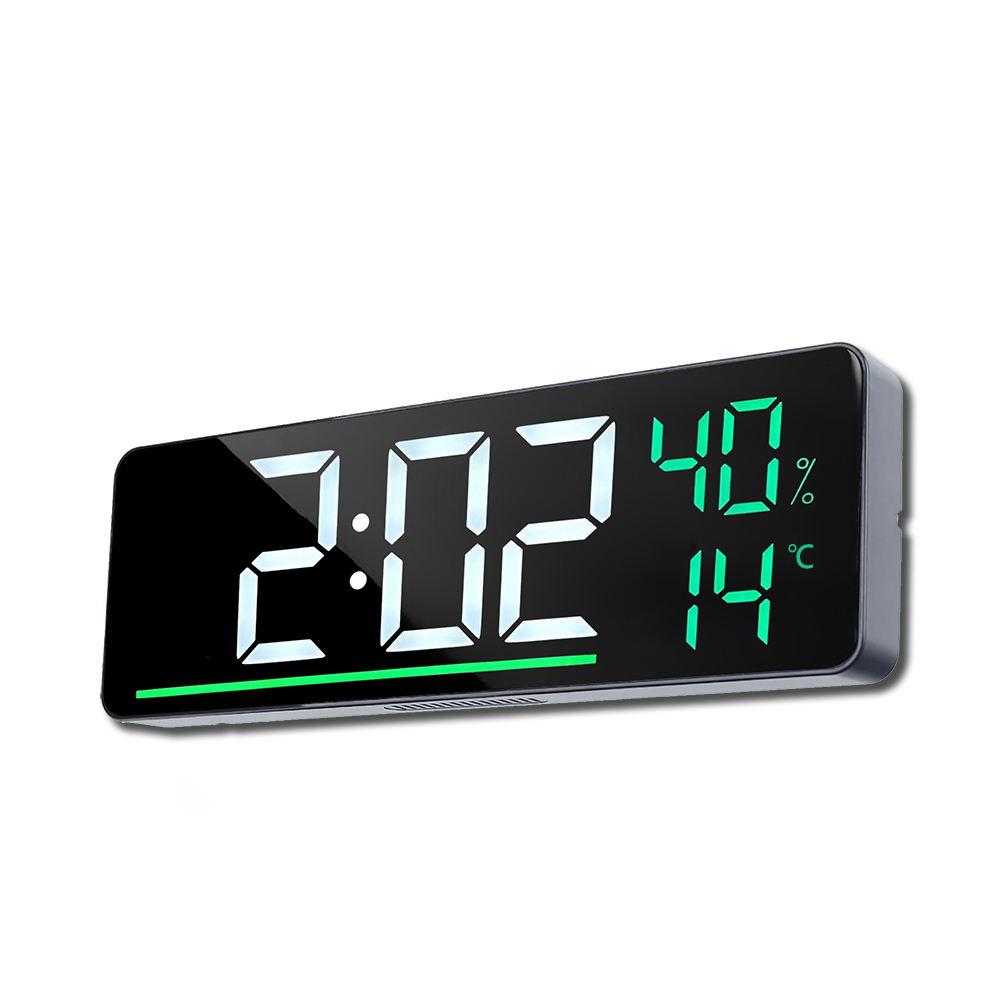 Smart Home Living Room - LED Digital Wall Clock with Temperature