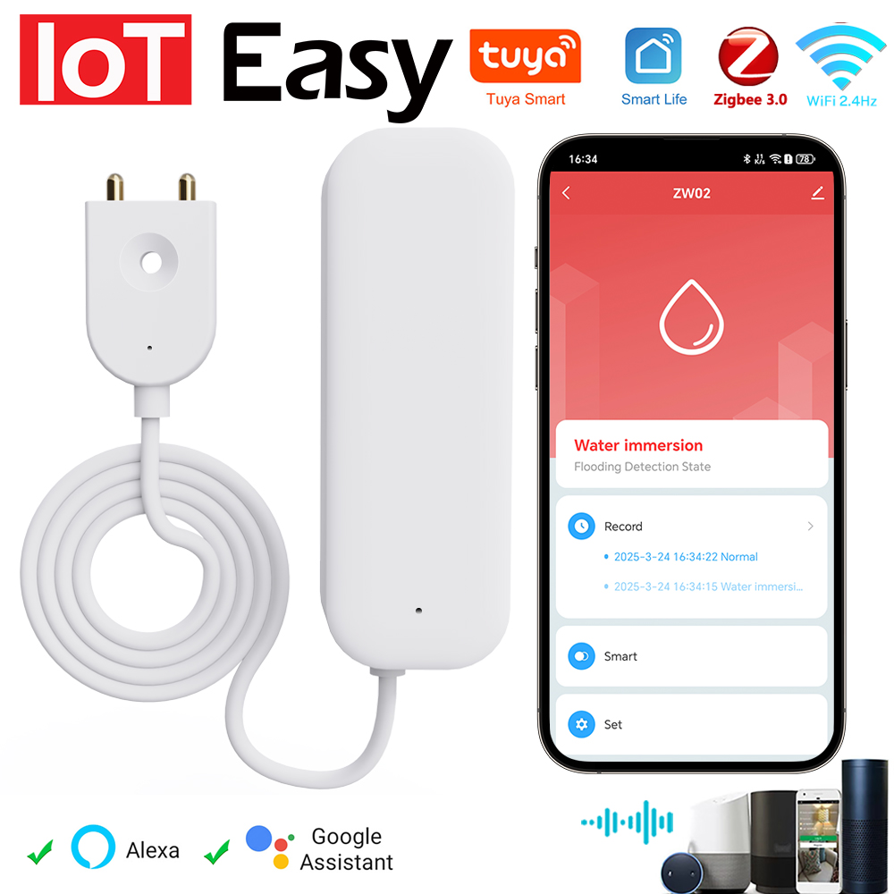 Smart Home Integration - Tuya WiFi ZigBee Water Sensor Leakage