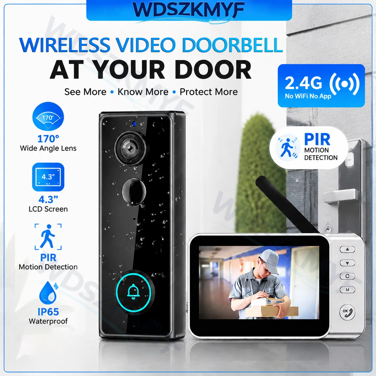 Smart Home News - New Waterproof Wireless Doorbell Camera 4.3in