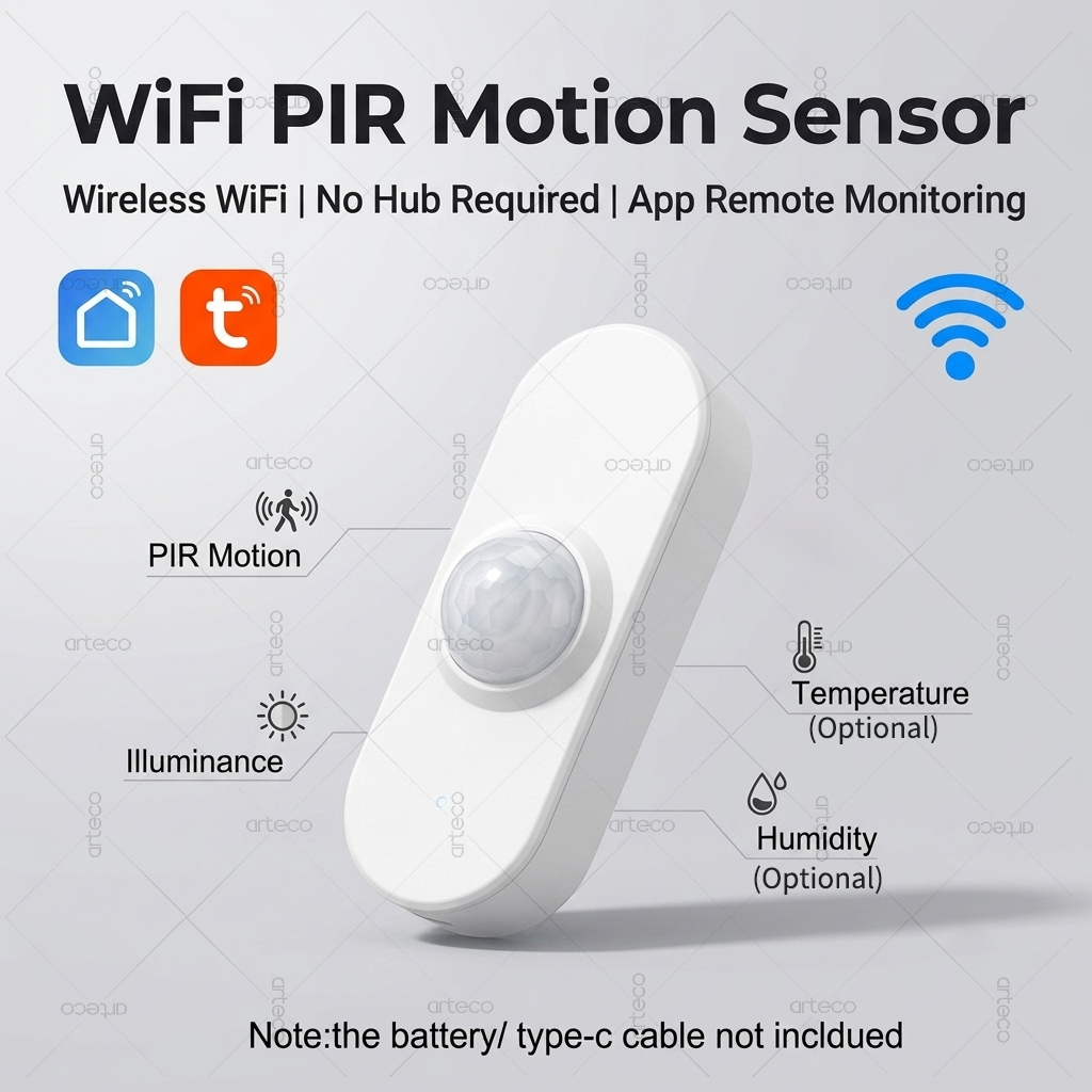 Tuya WiFi PIR Motion Brightnes - Pir Motion Sensor ulasan dan harga