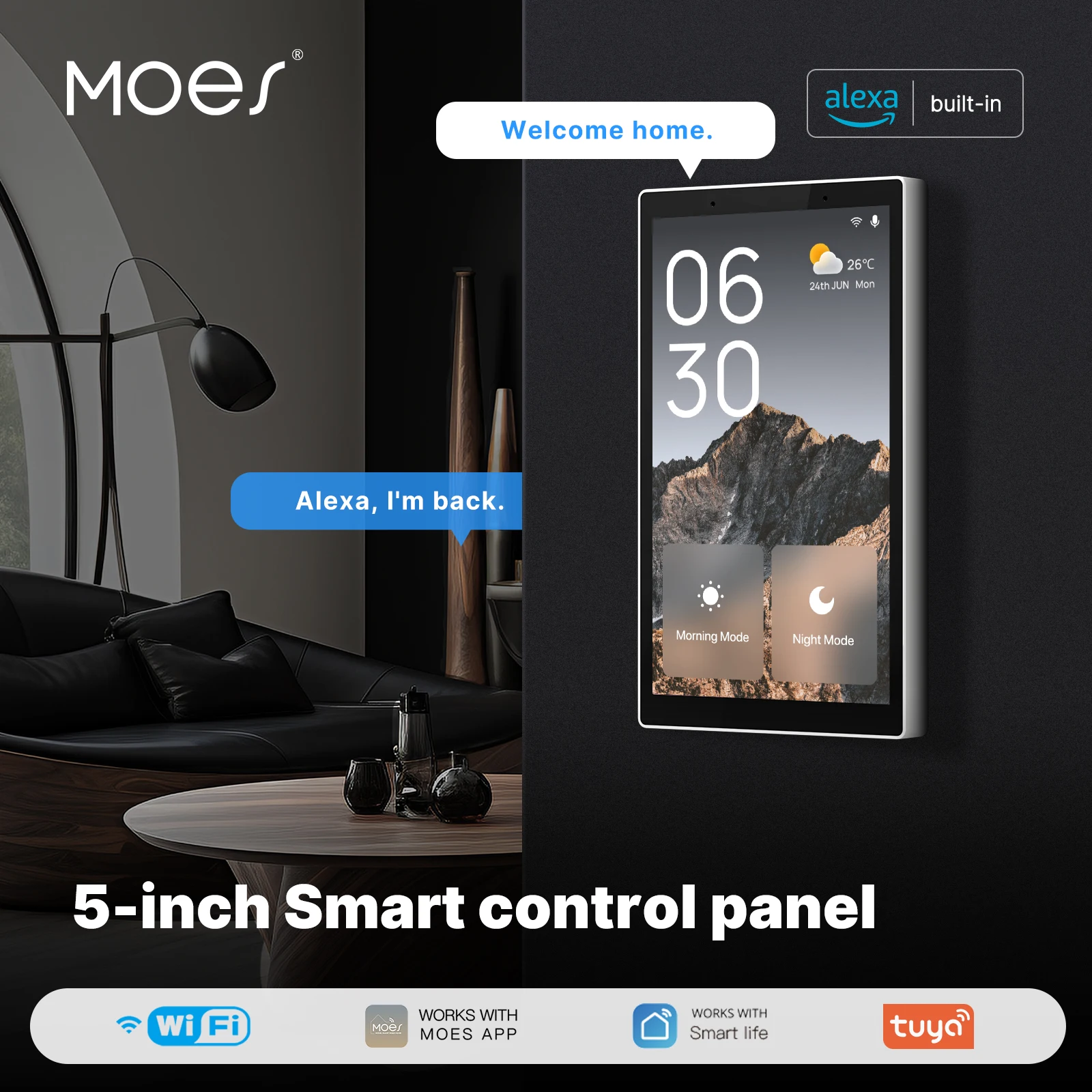 MOES Tuya Wifi Smart 5-inch To - Smart Home Knx ulasan dan harga