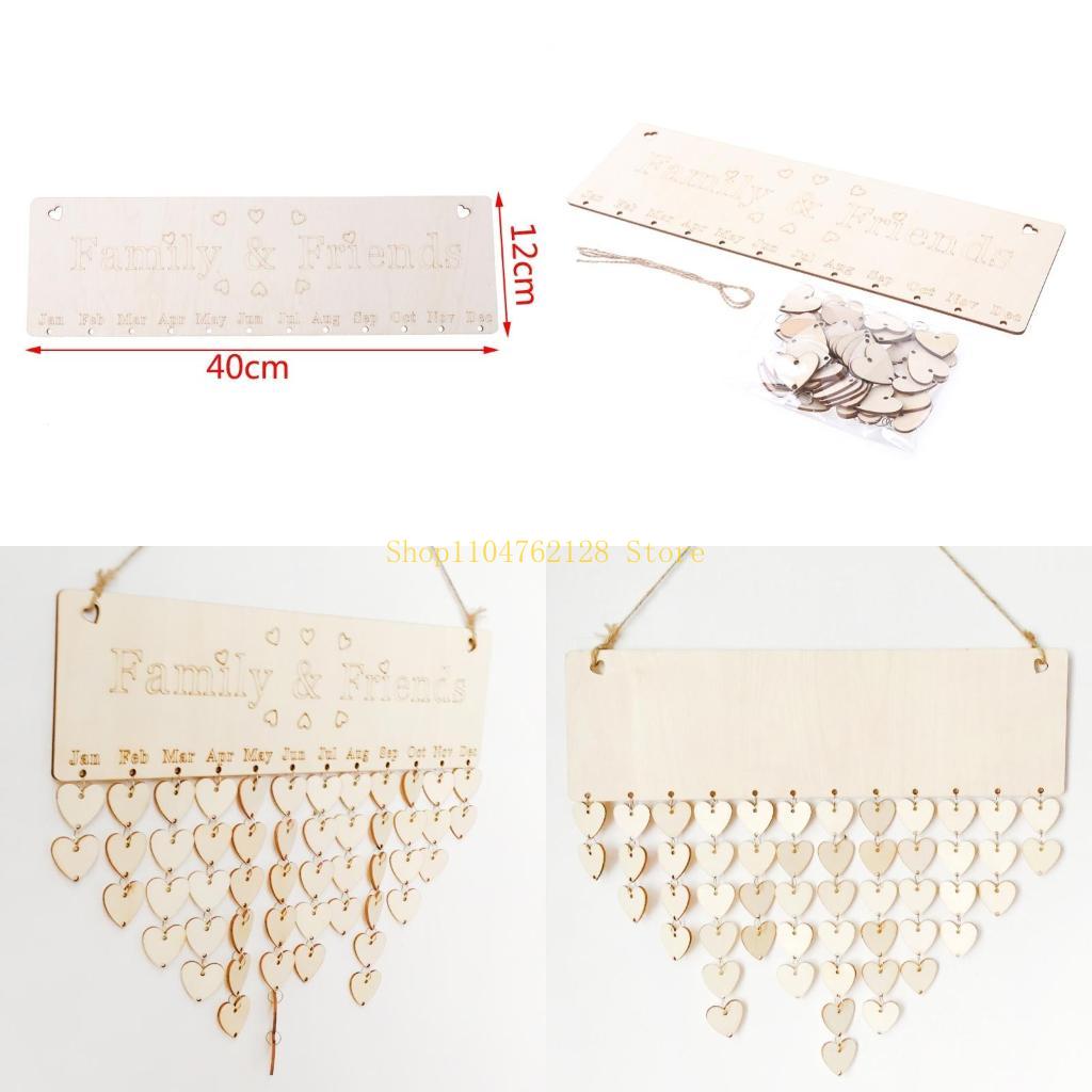 Wooden Calendar Birthday Remin - Smart Home Decor ulasan dan harga