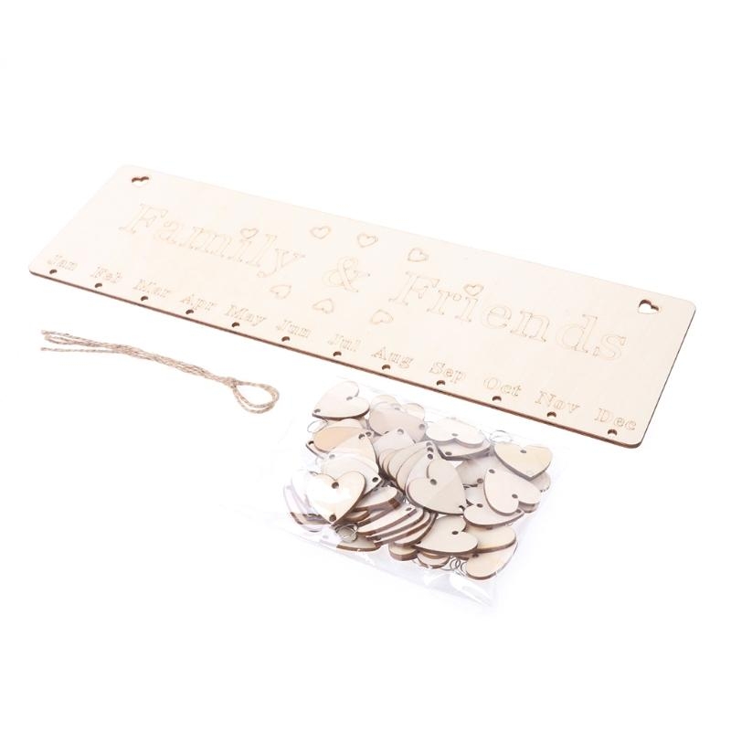 Wooden Calendar Birthday Remin - Smart Home Decor ulasan dan harga