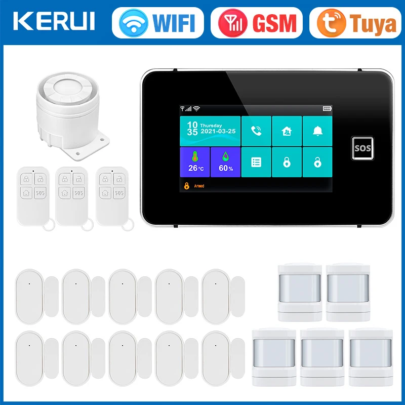 KERUI G60B WIFI GSM Alarm Syst - Smart Home Touchscreen Control Panel ulasan dan harga