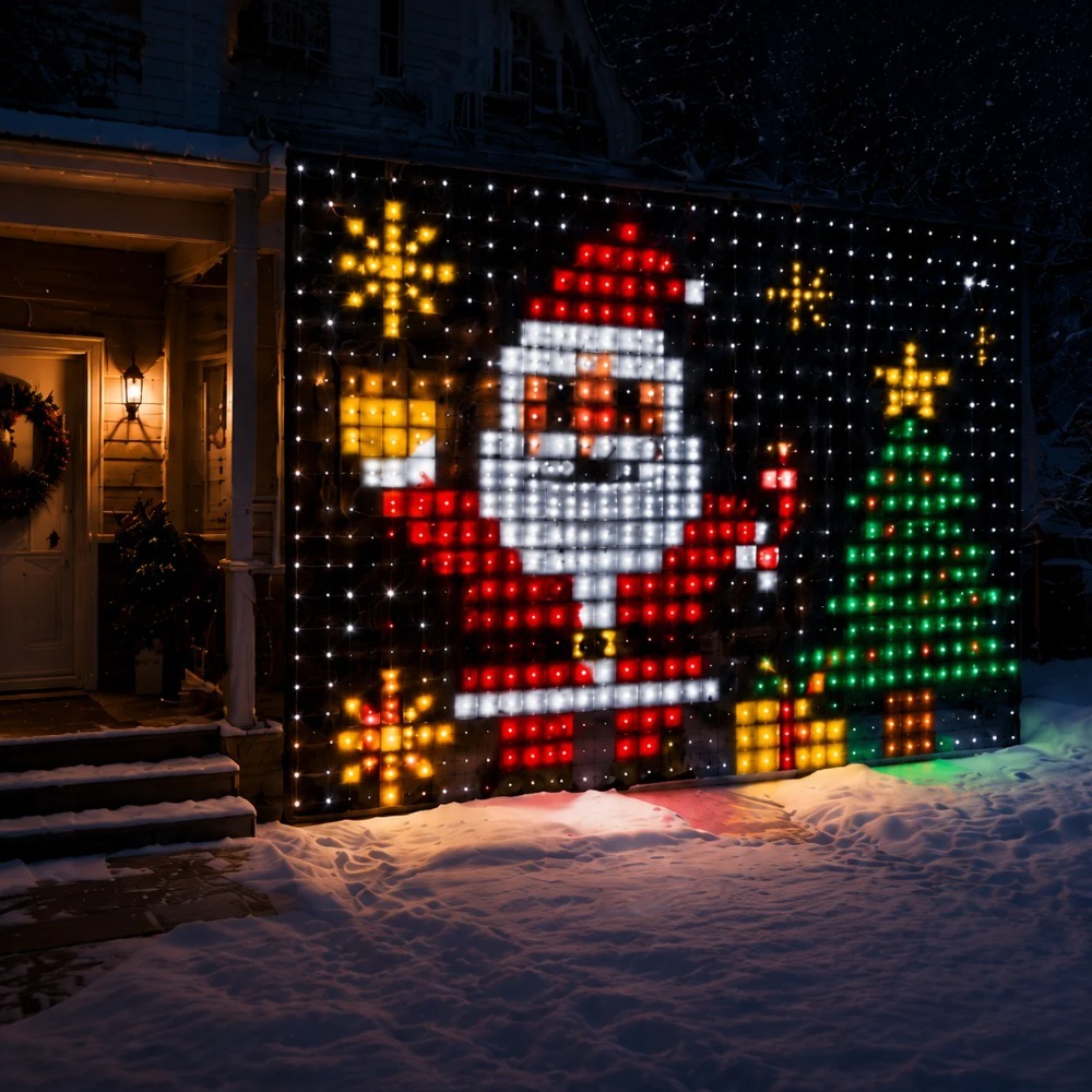 LED Pixel Curtain Lights Bluet - Smart Home Decor ulasan dan harga