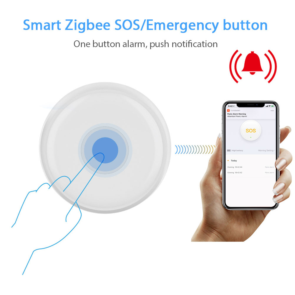 Wireless Panic Button Tuya Old - Smart Elderly Home ulasan dan harga
