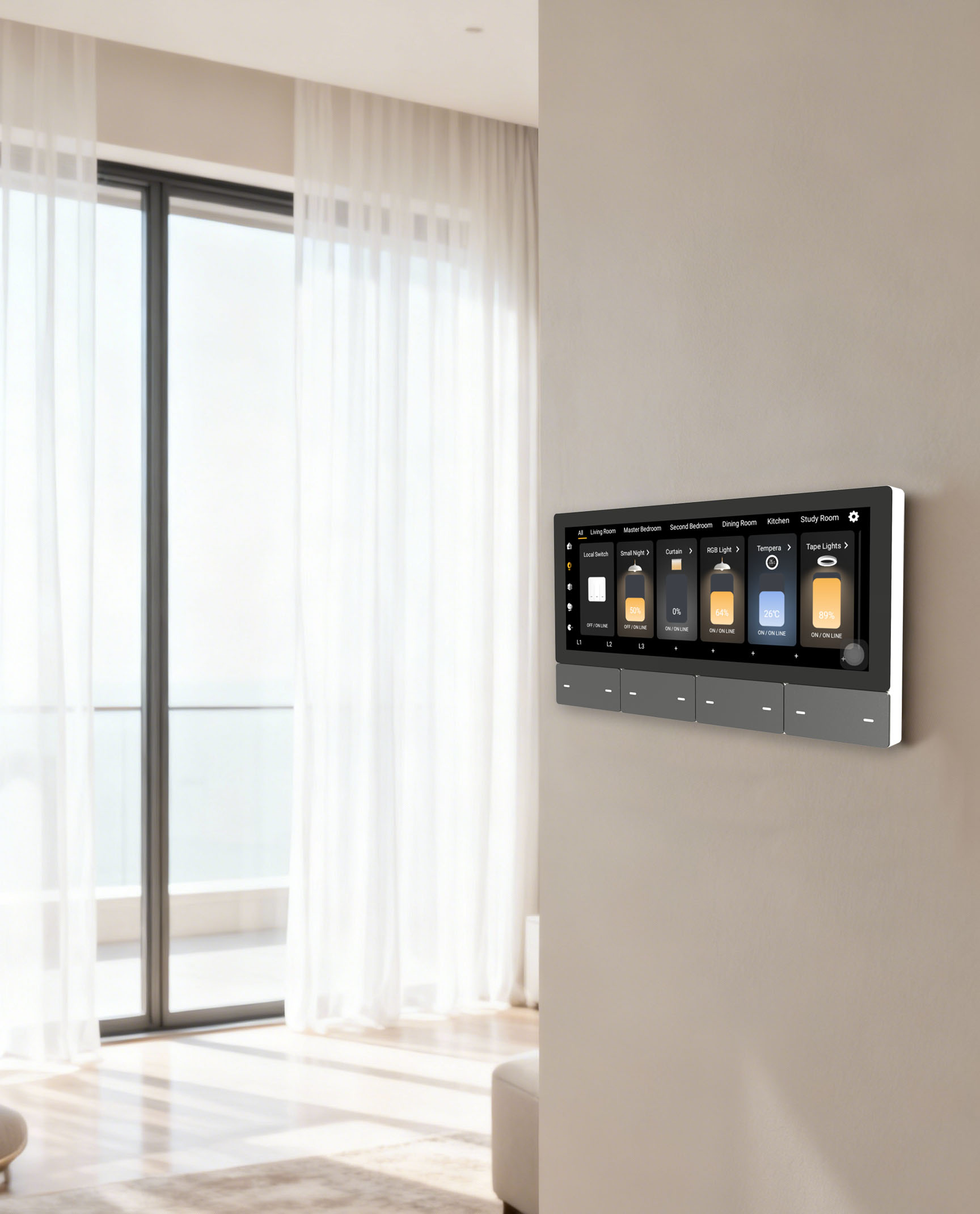 F5 Tuya UK Touch Screen Music  - Smart Home Touchscreen Control Panel ulasan dan harga