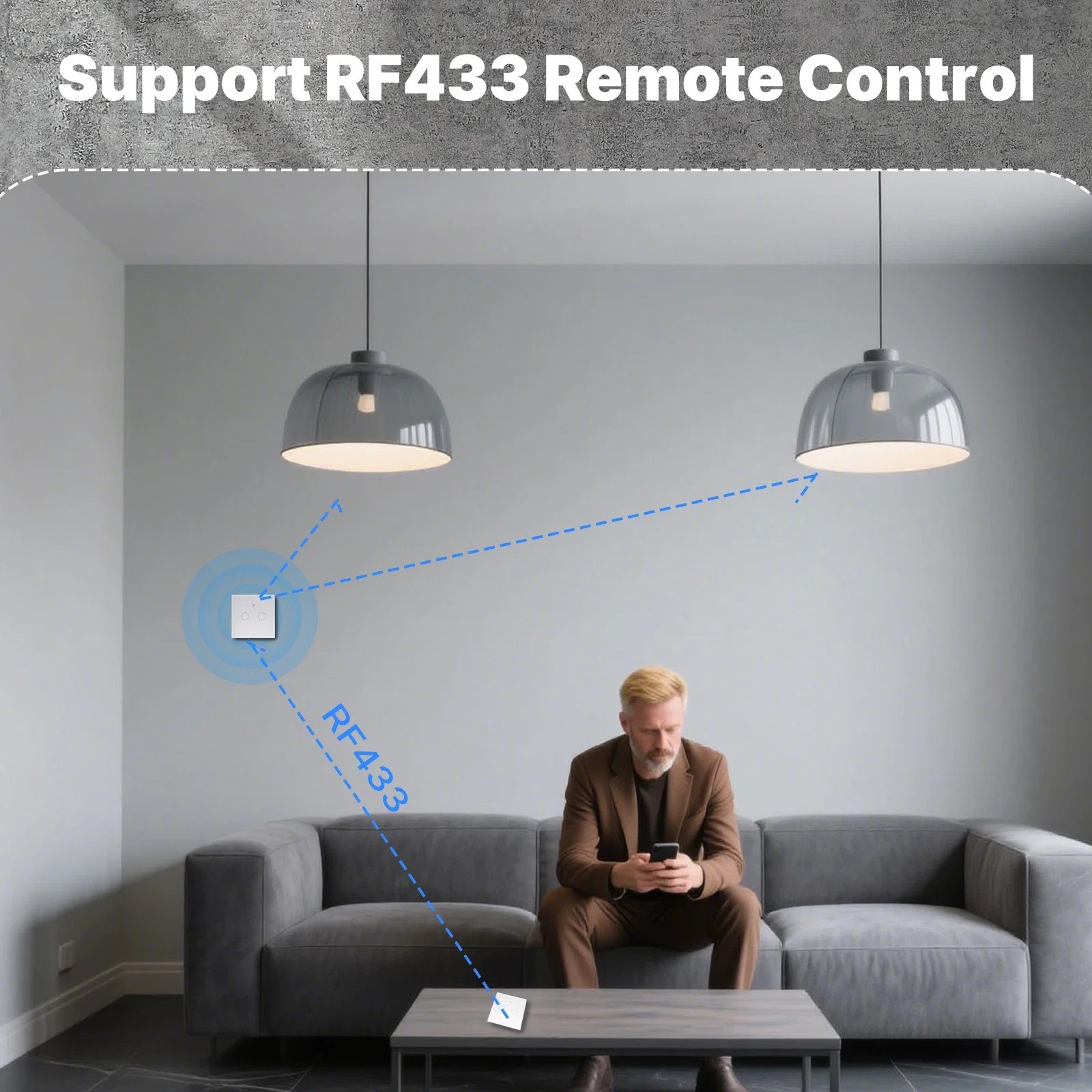 MOES WiFi+RF433 Smart Touch Sw - Smart Home Design ulasan dan harga