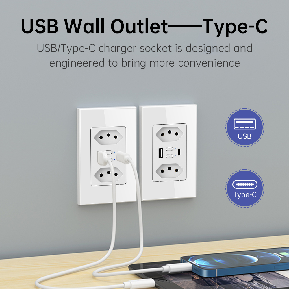 MANHOT Wifi Smart Brazil Socke - Smart Home Integration ulasan dan harga