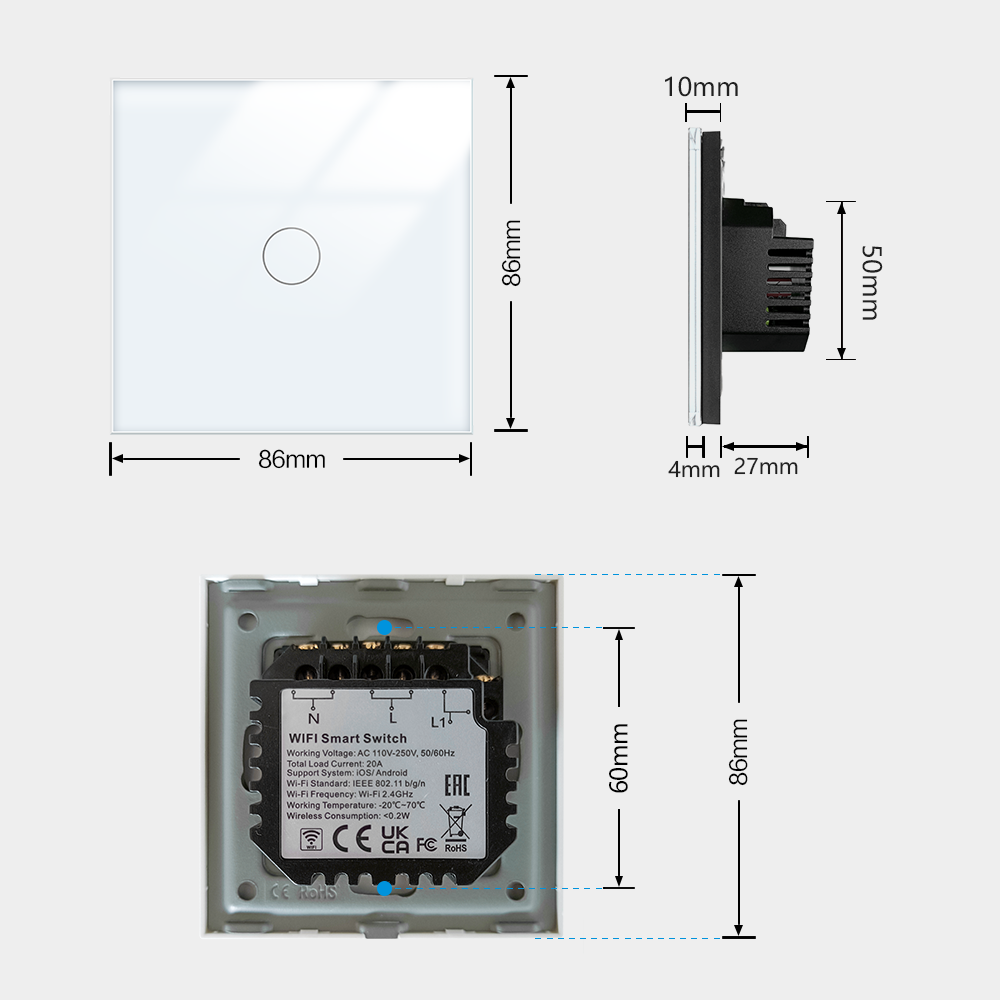 TAWOIA Wifi Smart Switch Boile - Smart Home Touchscreen Control Panel ulasan dan harga