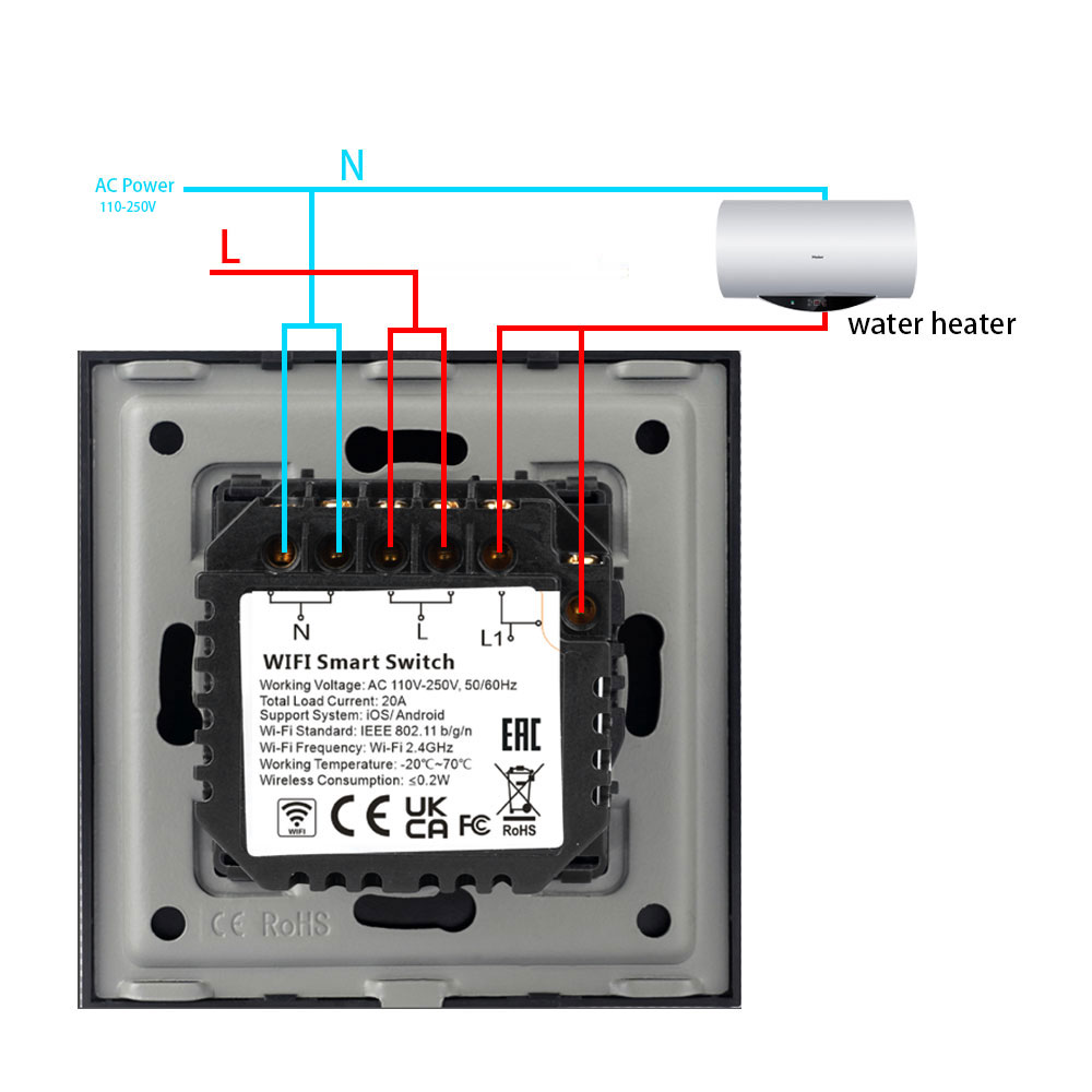 TAWOIA Wifi Smart Switch Boile - Smart Home Touchscreen Control Panel ulasan dan harga