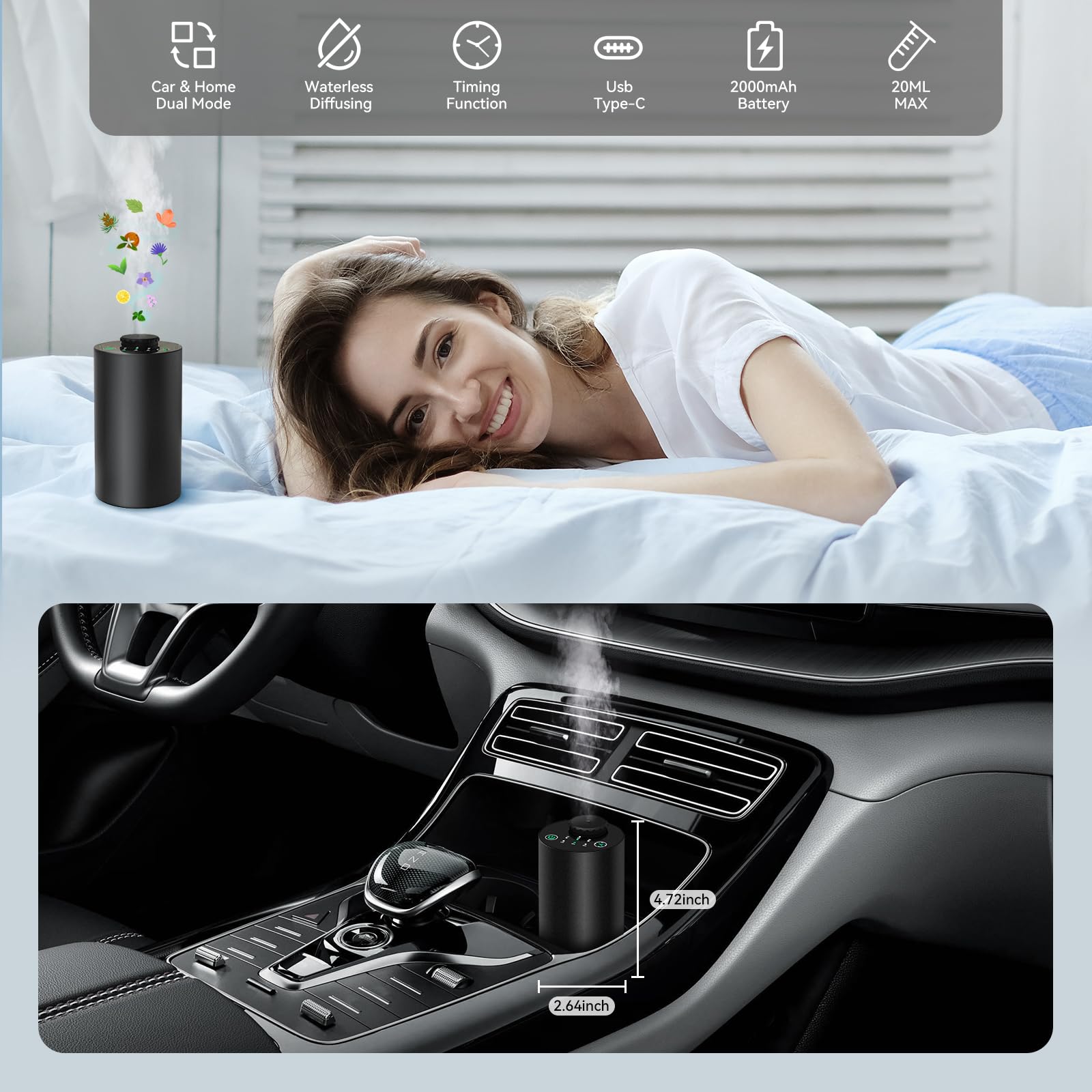 Waterless Essential Oil Diffus - Smart Home Fragrance Diffuser ulasan dan harga