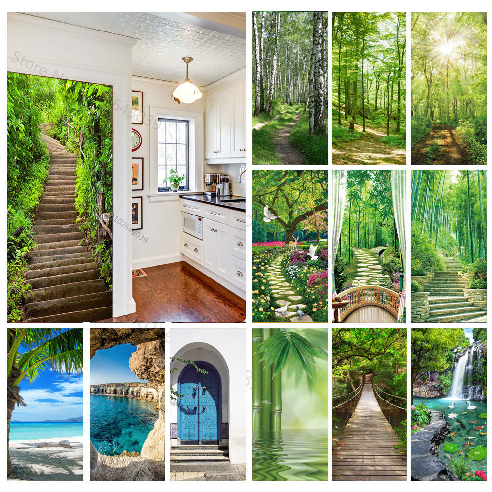 Steps Forest 3D Door Stickers  - Smart Home Decor ulasan dan harga