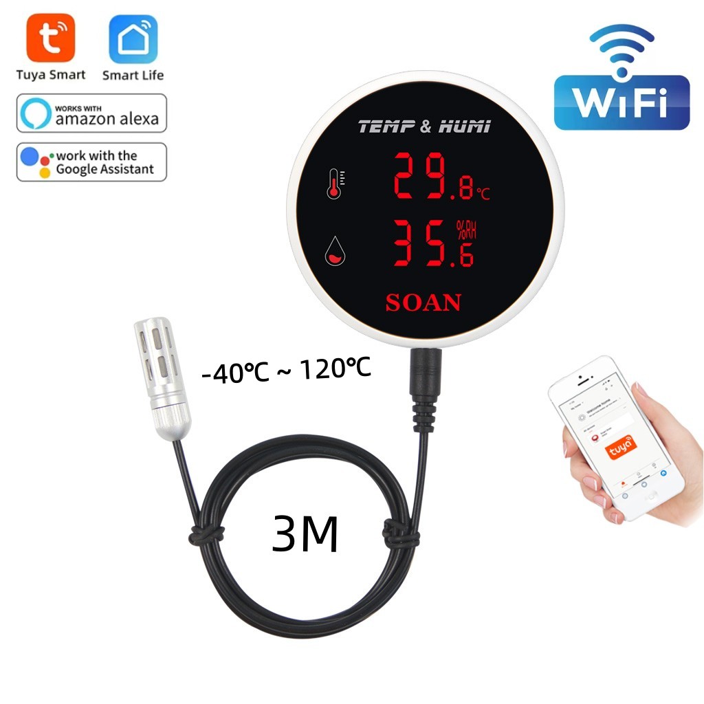 Tuya WiFi Temperature Humidity - Smart Home Design ulasan dan harga