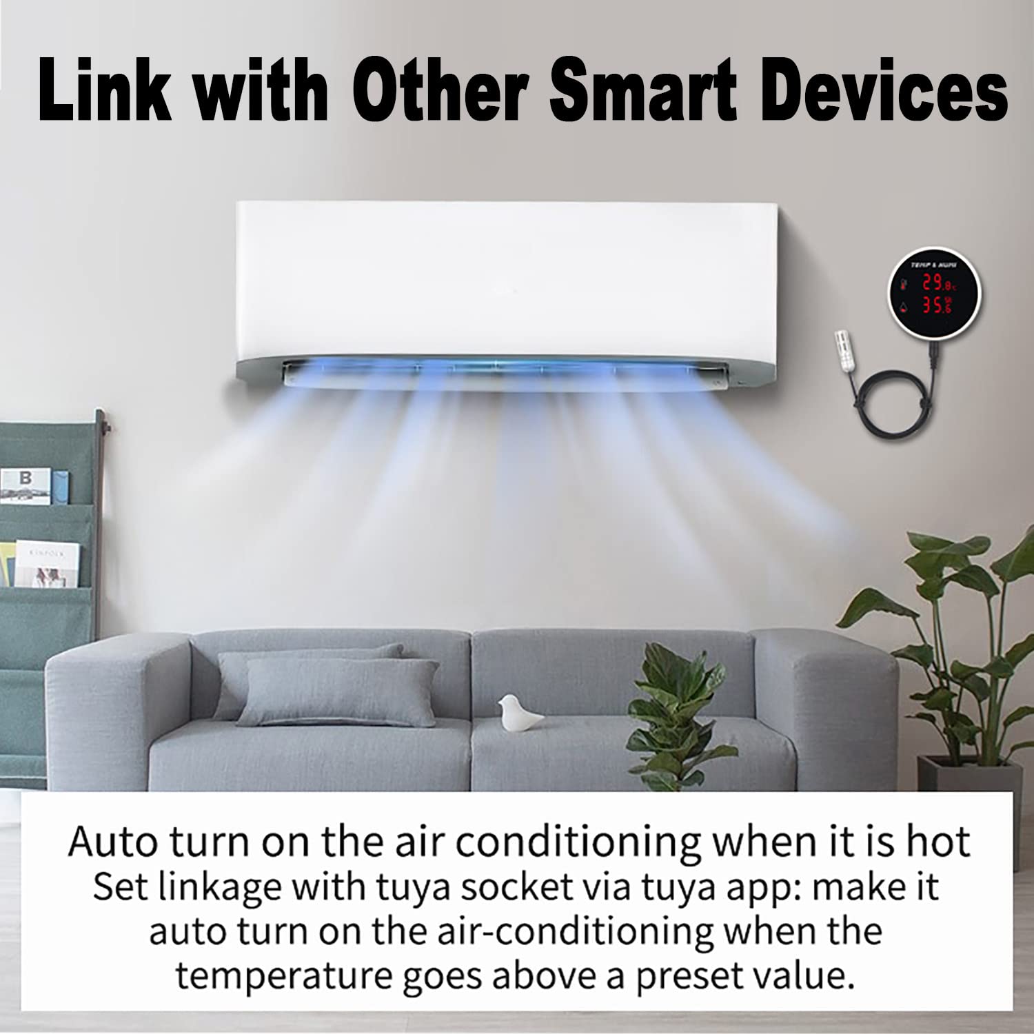 Tuya WiFi Temperature Humidity - Smart Home Design ulasan dan harga