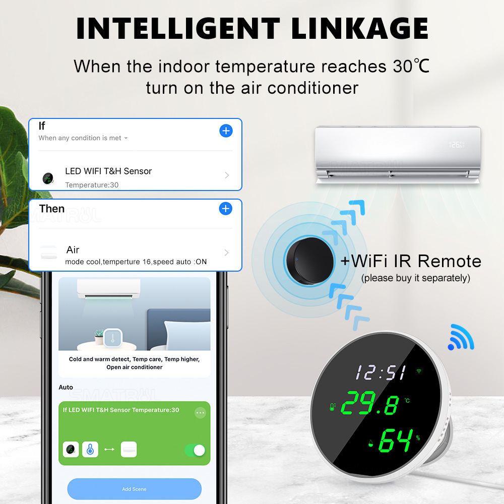Tuya USB Smart Temperature Hum - Smart Home Design ulasan dan harga