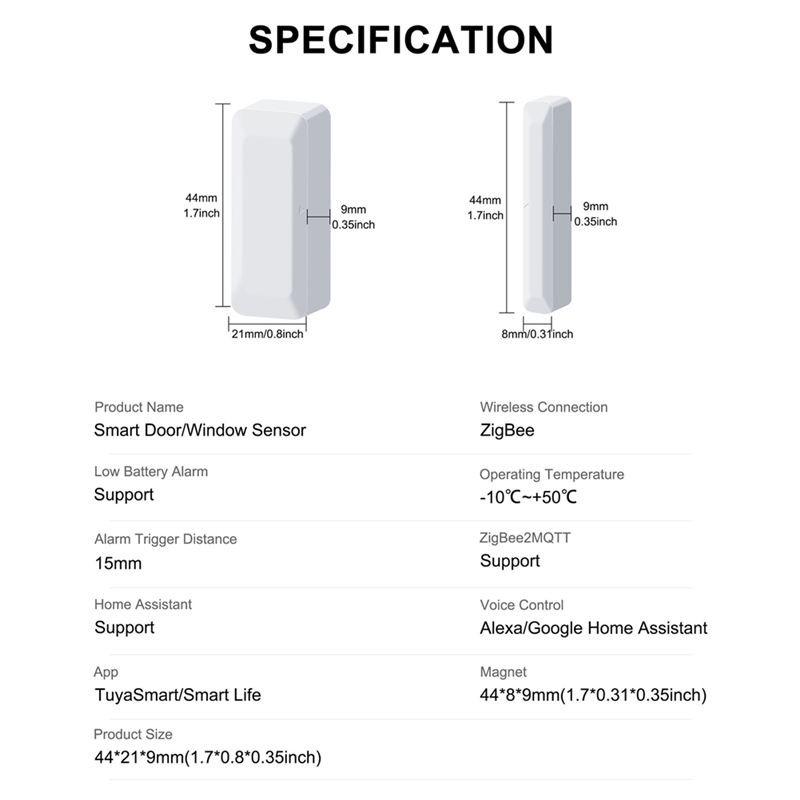 ABLG Tuya Zigbee Door Sensor W - Door Window Sensor ulasan dan harga