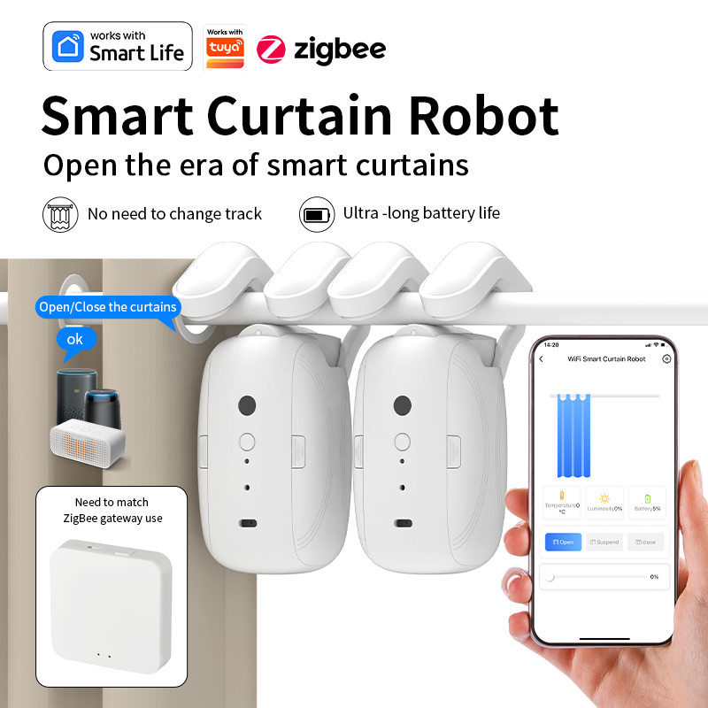 Zigbee Smart Curtain Driver Ro - Smart Home Robot ulasan dan harga