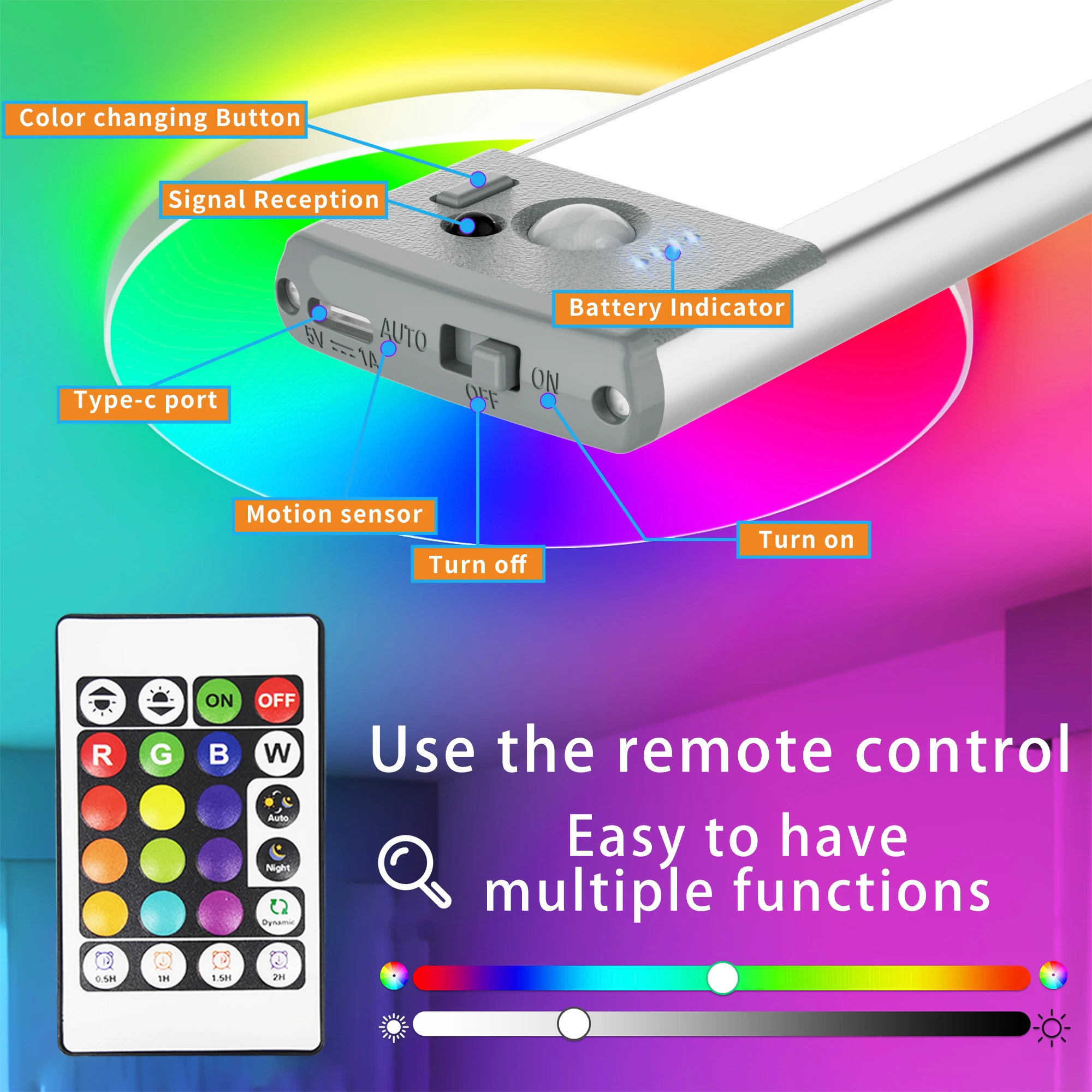 Smart Rechargeable Colorful Li - Smart Home Living Room ulasan dan harga